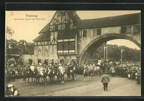 AK Hamburg, 16. Bundesschiessen 1909, Festzug, Hamburger Sport und Polo-Club