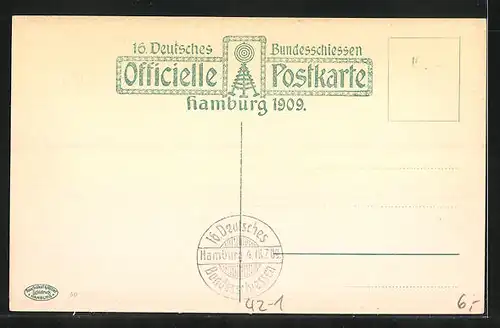 AK Hamburg, 16. Bundesschiessen 1909, Festzug, Die Hammaburg