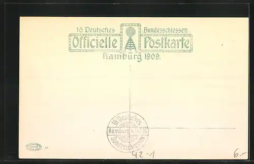 AK Hamburg, 16. Bundesschiessen 1909, Festzug, Einführung des Christentums