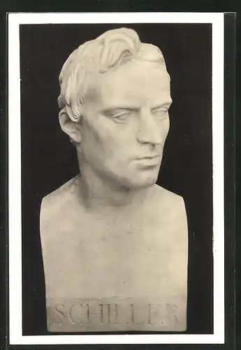 AK Marmor-Büste des Dichters Schiller
