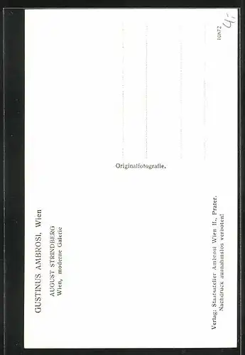 AK Büste von August Strindberg