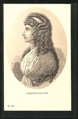 Künstler-AK Charlotte von Stein, Vertraute Goethes