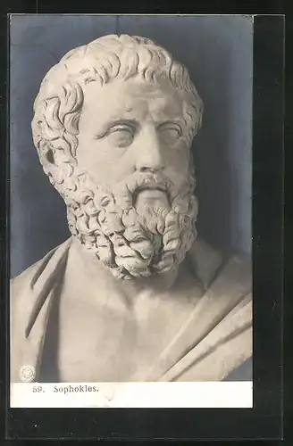 AK Marmor-Büste des griechischen Dichters Sophokles