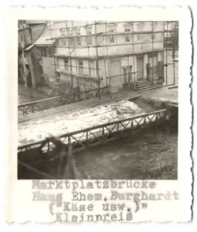 9 Fotografien unbekannter Fotograf, Ansicht Altensteig, Hochwasser-Flutkatastrophe 1937, Poststrasse, Bahnhofstrasse u.a.