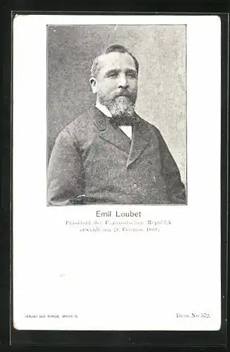 AK Portrait von Emil Loubet, Präsident der Französischen Republik