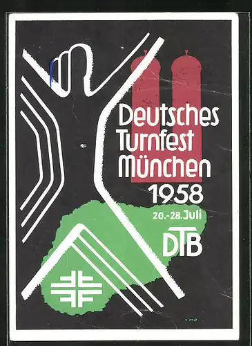 AK München, Deutsches Turnfest 1958, DTB