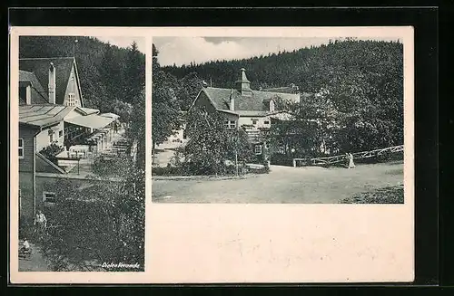 AK Freiberg, Hotel Schrödermühle, Dielen Veranda