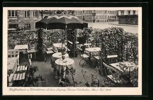 AK Leipzig, Café Lutze, Kaiser-Wilhelm-Str. 2