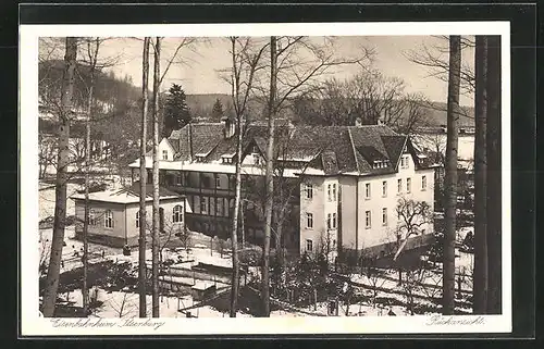 AK Ilsenburg, Eisenbahnheim im Winter