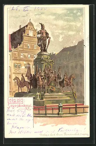 Lithographie Leipzig, Siegesdenkmal