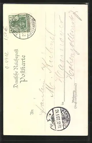 Lithographie Kyffhäuser, Kaiser-Wilhelm-Denkmal