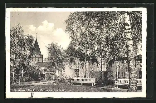 AK Schwaan i. Meckl., Partie am Bruchplatz