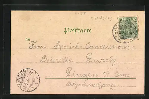 Lithographie Gotha, Schloss Friedenstein