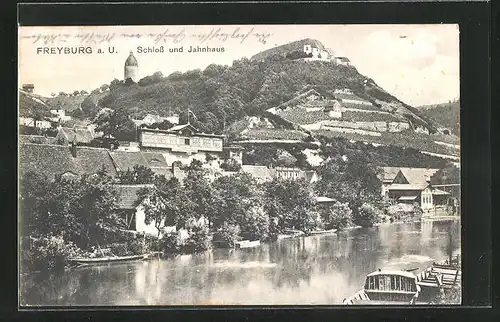 AK Freyburg a. U., Schloss und Gasthaus Jahnhaus