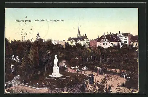 AK Magdeburg, Denkmal im Königin-Luise-Garten