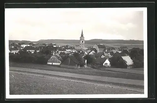 AK Dobruska, Totalansicht mit Kirche