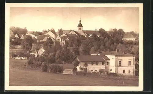 AK Rokitnitz / Rokytnice v Orlickych Horach, Teilansicht mit Kirche