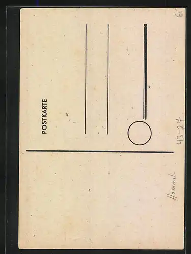Künstler-AK Hamburg, Hummel mit Eimern