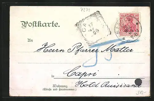 AK Walddorf, Gasthaus zum Hirsch, Handlung v. Johannes Kübler