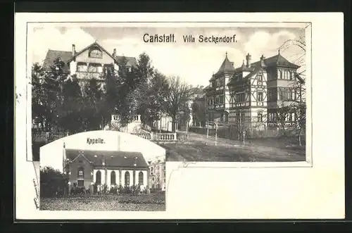 AK Cannstatt, Hotel Villa Seckendorf, Kapelle