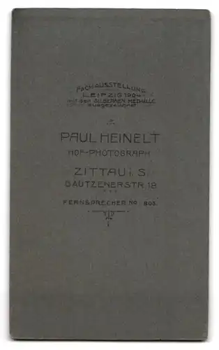 Fotografie Paul Heinelt, Zittau i. S., Bautzenerstrasse 18, Betagter Herr mit Vollbart