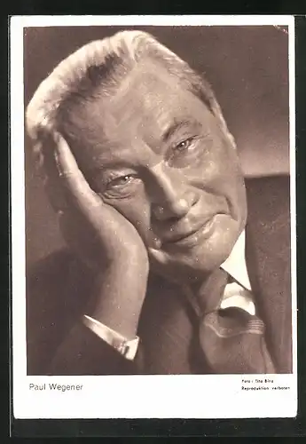 AK Schauspieler Paul Wegener lächelnd