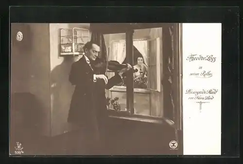 AK Schauspieler Theodor Loos spielt die Geige in Die singende Hand