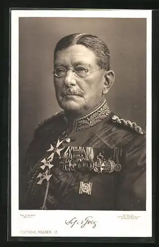 AK Freiherr von der Goltz in Uniform mit zahlreichen Orden