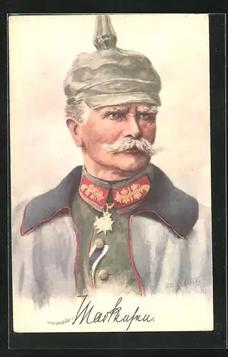 AK August von Mackensen mit ernstem Blick