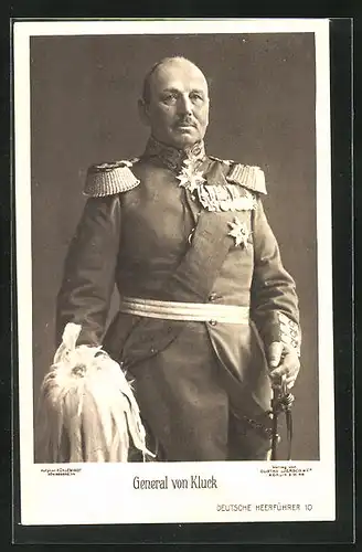 AK General von Kluck in aufrechter Haltung