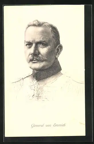 AK General von Emmich mit zahlreichen Orden