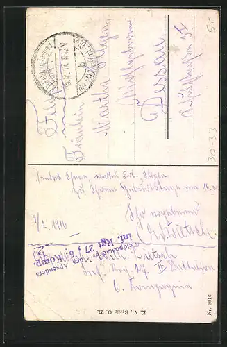 AK Soldatenjunge umarmt sein Mädchen