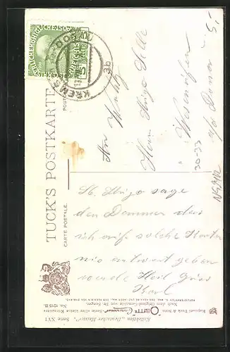 AK Junge in Uniform und mit Flagge