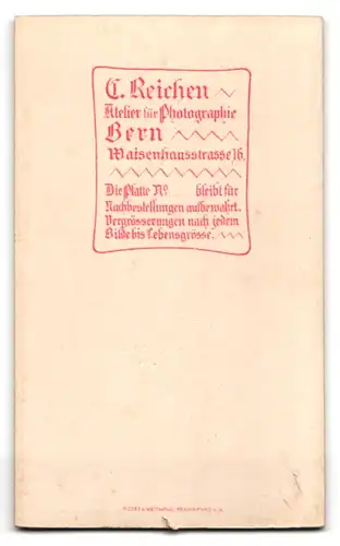 Fotografie C. Reichen, Bern, Waisenhausstrasse 16, Dame mit Brosche und Halskette