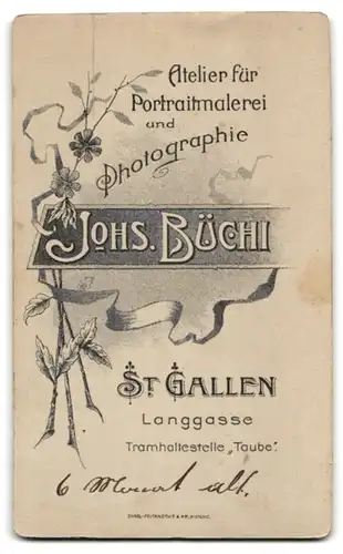 Fotografie Johs. Büchi, St. Gallen, Kleinkind mit starrem Blick