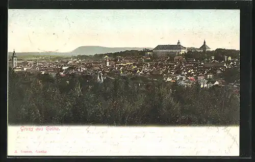 AK Gotha, Panorama in Abendstimmung