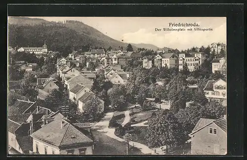 AK Friedrichroda, Wilhelmsplatz mit Villenpartie