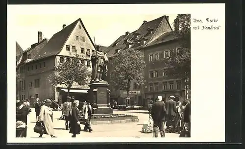 AK Jena, Markt mit Hanfried