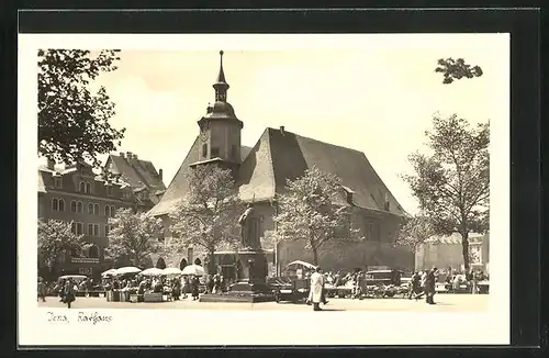 AK Jena, Blick auf Rathaus