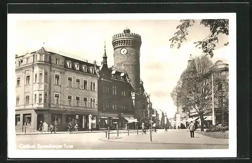 AK Cottbus, Blick auf Spremberger Turm