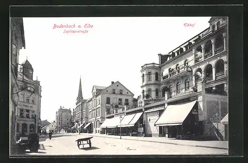 AK Bodenbach a. Elbe, Hotel Elbhof in der Teplitzerstrasse