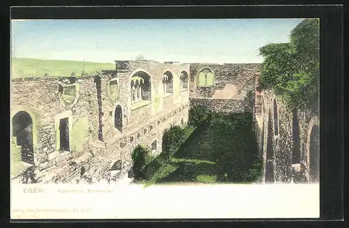 AK Eger, Ruine der Kaiserburg, Bankettsaal