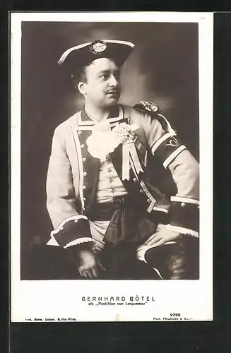 AK Opernsänger Bernhard Bötel als Postillon von Longjumeau