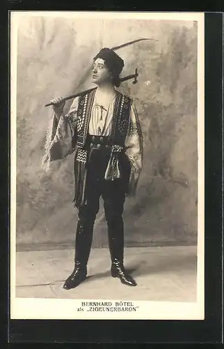 AK Opernsänger Bernhard Bötel als Zigeunerbaron