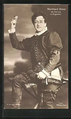 AK Opernsänger Bernhard Bötel als Herzog in Rigoletto