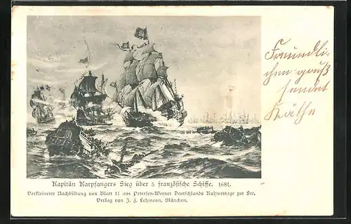 AK Kapitän Karpfangers Sieg über fünf Franz. Schiffe 1681, Reformation