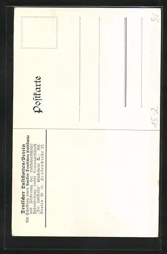 Künstler-AK Portrait Ferdinand Graf von Zeppelin