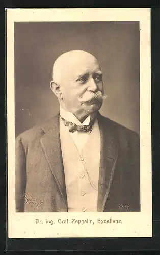 AK Portrait Dr. ing. Ferdinand Graf von Zeppelin
