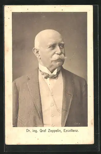 AK Portrait Dr. ing. Ferdinand Graf von Zeppelin