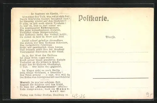 Künstler-AK Berlin, Hauptmann von Köpenick, Der Köpenicker Handstreich